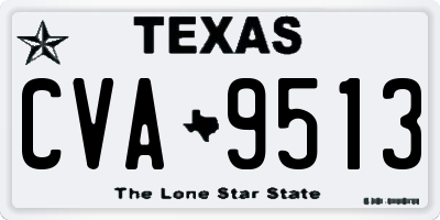 TX license plate CVA9513