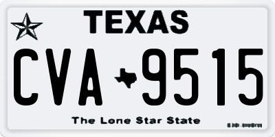 TX license plate CVA9515