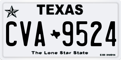TX license plate CVA9524