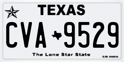 TX license plate CVA9529