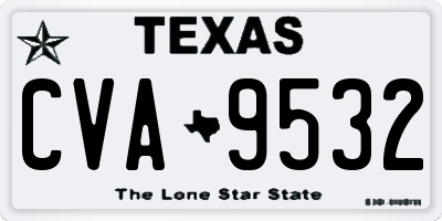 TX license plate CVA9532