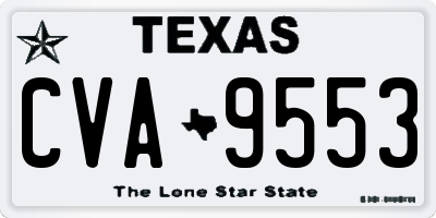 TX license plate CVA9553