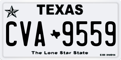 TX license plate CVA9559