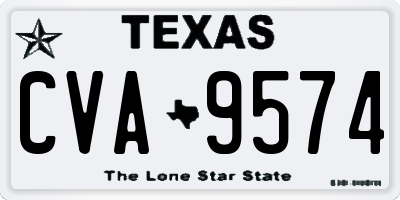 TX license plate CVA9574