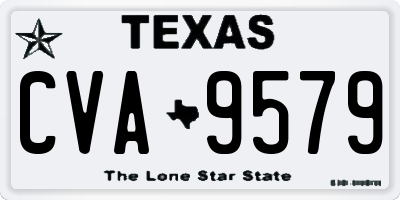 TX license plate CVA9579