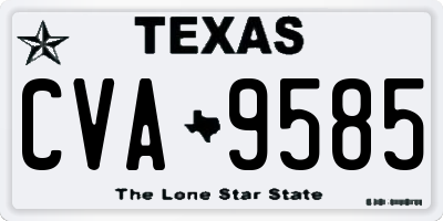 TX license plate CVA9585
