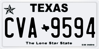 TX license plate CVA9594