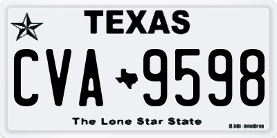 TX license plate CVA9598