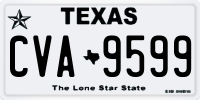 TX license plate CVA9599
