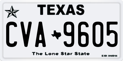 TX license plate CVA9605