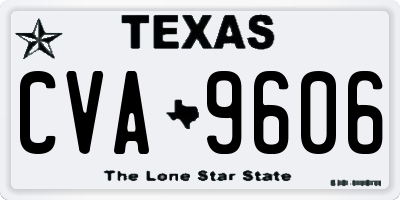 TX license plate CVA9606