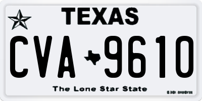 TX license plate CVA9610