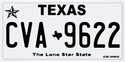 TX license plate CVA9622