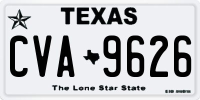 TX license plate CVA9626