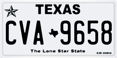TX license plate CVA9658