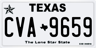 TX license plate CVA9659
