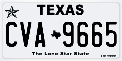 TX license plate CVA9665