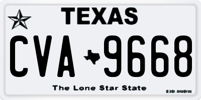 TX license plate CVA9668