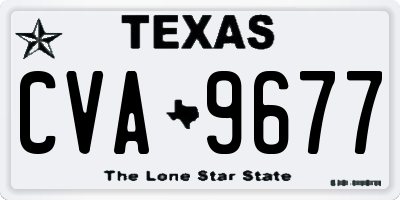 TX license plate CVA9677