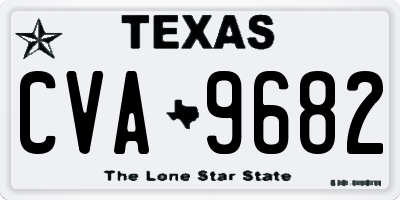 TX license plate CVA9682