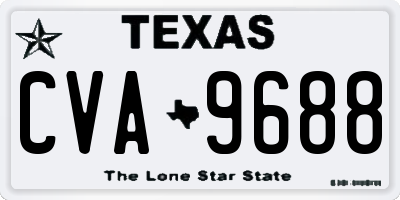 TX license plate CVA9688