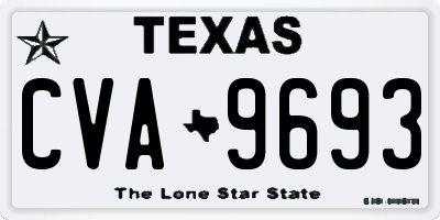 TX license plate CVA9693