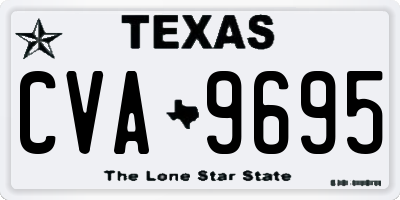 TX license plate CVA9695