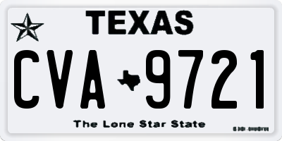 TX license plate CVA9721