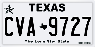 TX license plate CVA9727