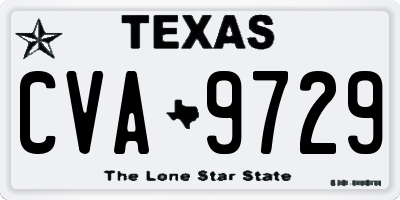 TX license plate CVA9729