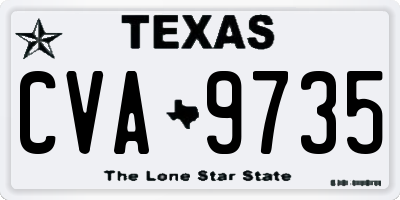TX license plate CVA9735