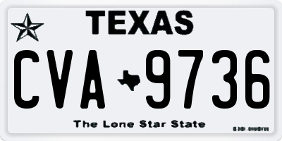 TX license plate CVA9736