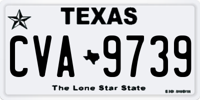 TX license plate CVA9739