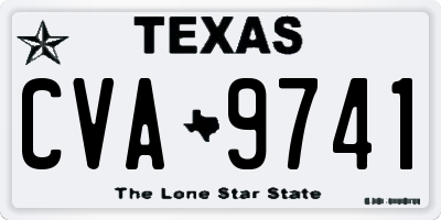 TX license plate CVA9741
