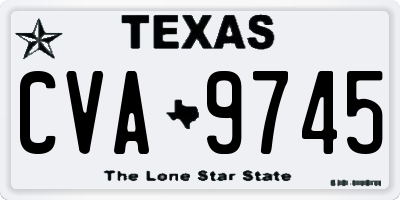 TX license plate CVA9745