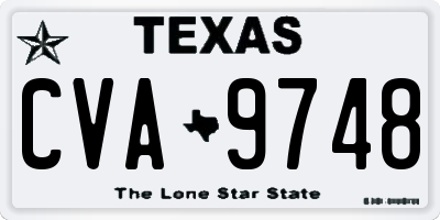 TX license plate CVA9748
