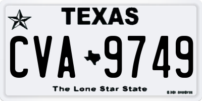 TX license plate CVA9749