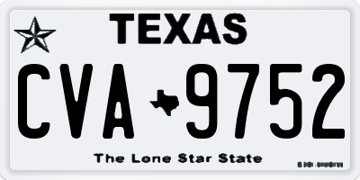 TX license plate CVA9752