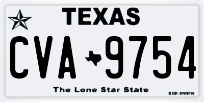TX license plate CVA9754