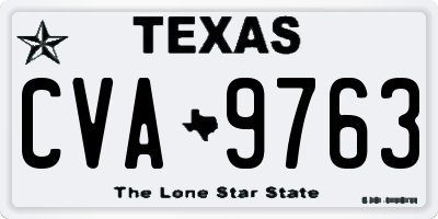 TX license plate CVA9763