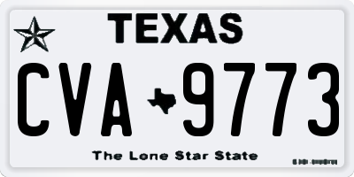 TX license plate CVA9773