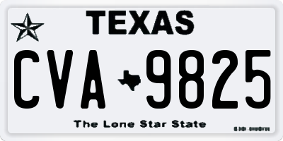 TX license plate CVA9825