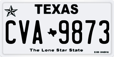 TX license plate CVA9873