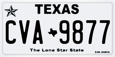 TX license plate CVA9877