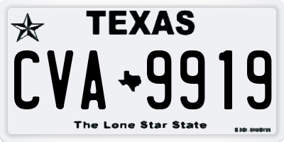 TX license plate CVA9919