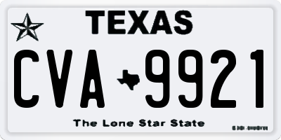 TX license plate CVA9921