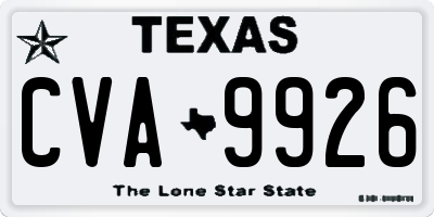 TX license plate CVA9926