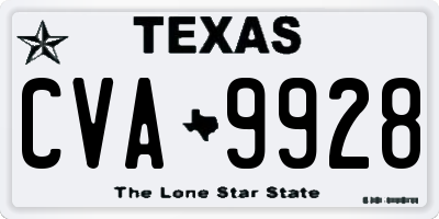 TX license plate CVA9928