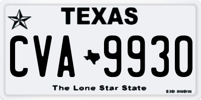 TX license plate CVA9930