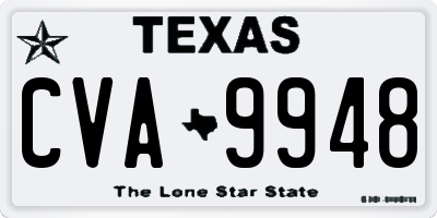 TX license plate CVA9948